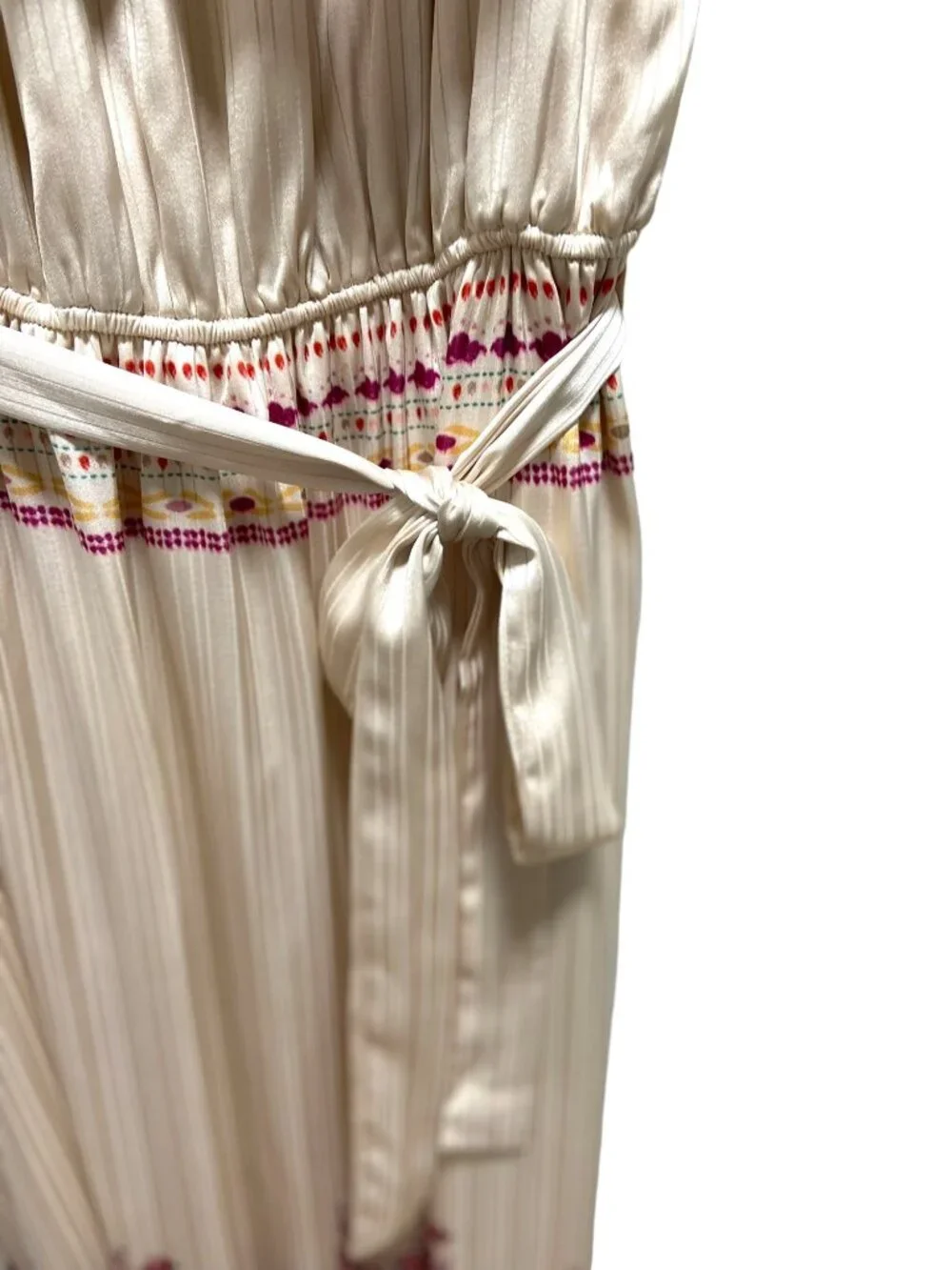 Emily Wonder Maxi Dress Beige Size L NWT Bohemian Cottagecore Spring Wedding